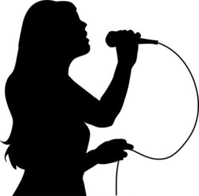 400x395 Singer Microphone Clipart Black And White Amp Singer