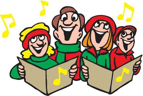 591x400 Kids Signing Christmas Carols Clip Art