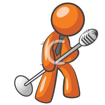 350x350 Royalty Free Clip Art Image Business Logo Character Singing