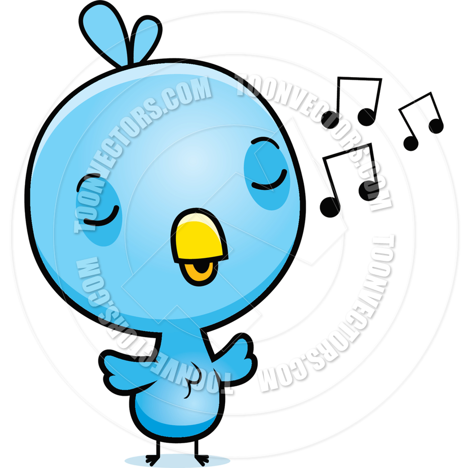 940x940 Cartoon Baby Bird Chick Singing By Cory Thoman Toon Vectors Eps