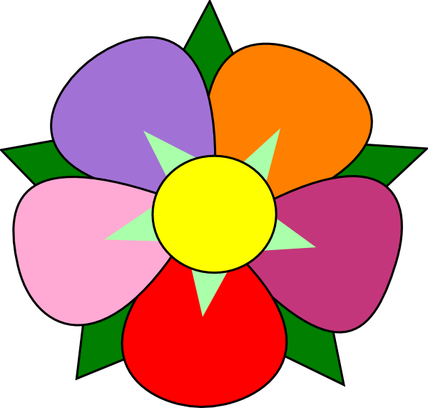 600x571 Single Clipart Flower Petal