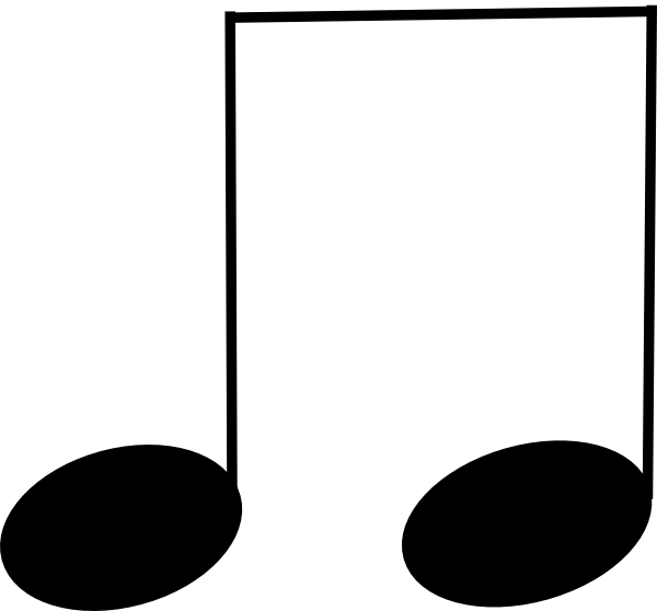 600x558 Eighth Note Clip Art