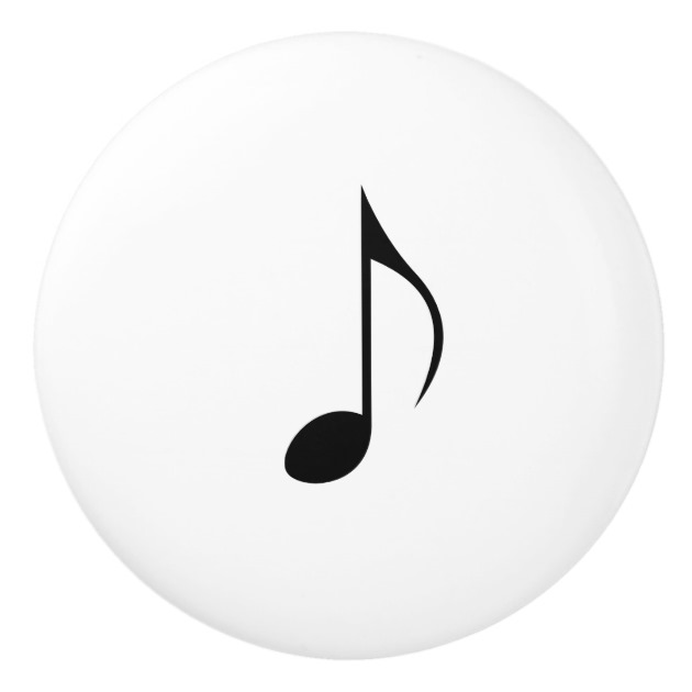 630x630 Music Notation Single Eighth Note Or Quaver Ceramic Knob