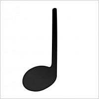200x200 Single Music Note Clipart