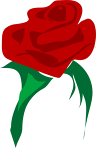 192x296 Single Red Rose Clip Art