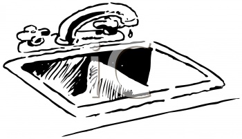 350x201 Kitchen Sink Clipart Black And White Letters