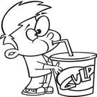 140x140 Clip Art Image Gallery Similar Image Cartoon Girl Drinking