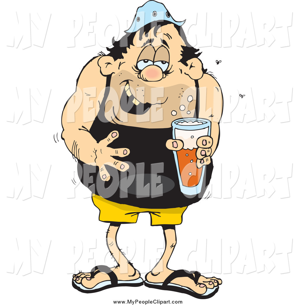 1024x1044 Clip Art Of A Disgusting Man Drinking Beer By Dennis Holmes