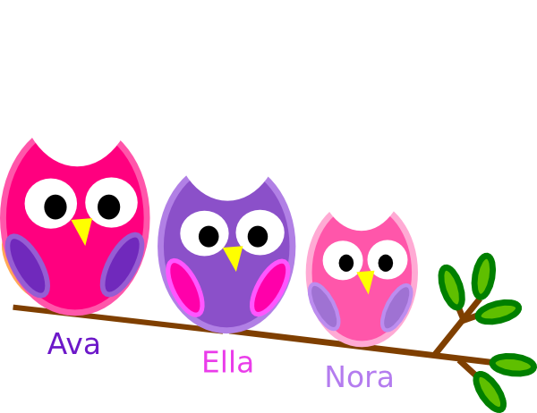 600x462 Sister Owls Clip Art