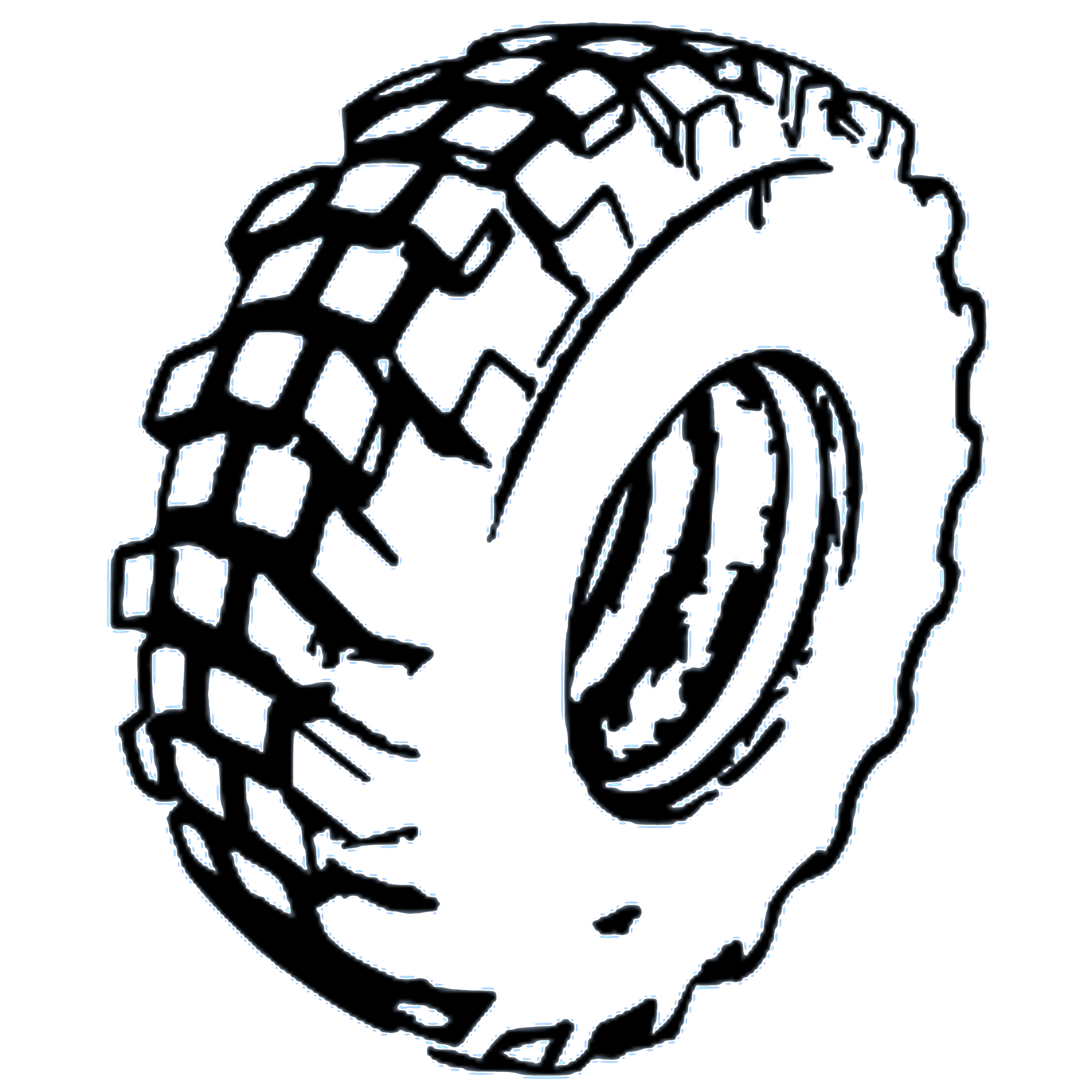 3000x3000 Tire Clipart Black And White