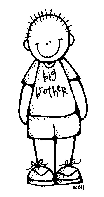357x677 Brother Clip Art Black And White Clipart