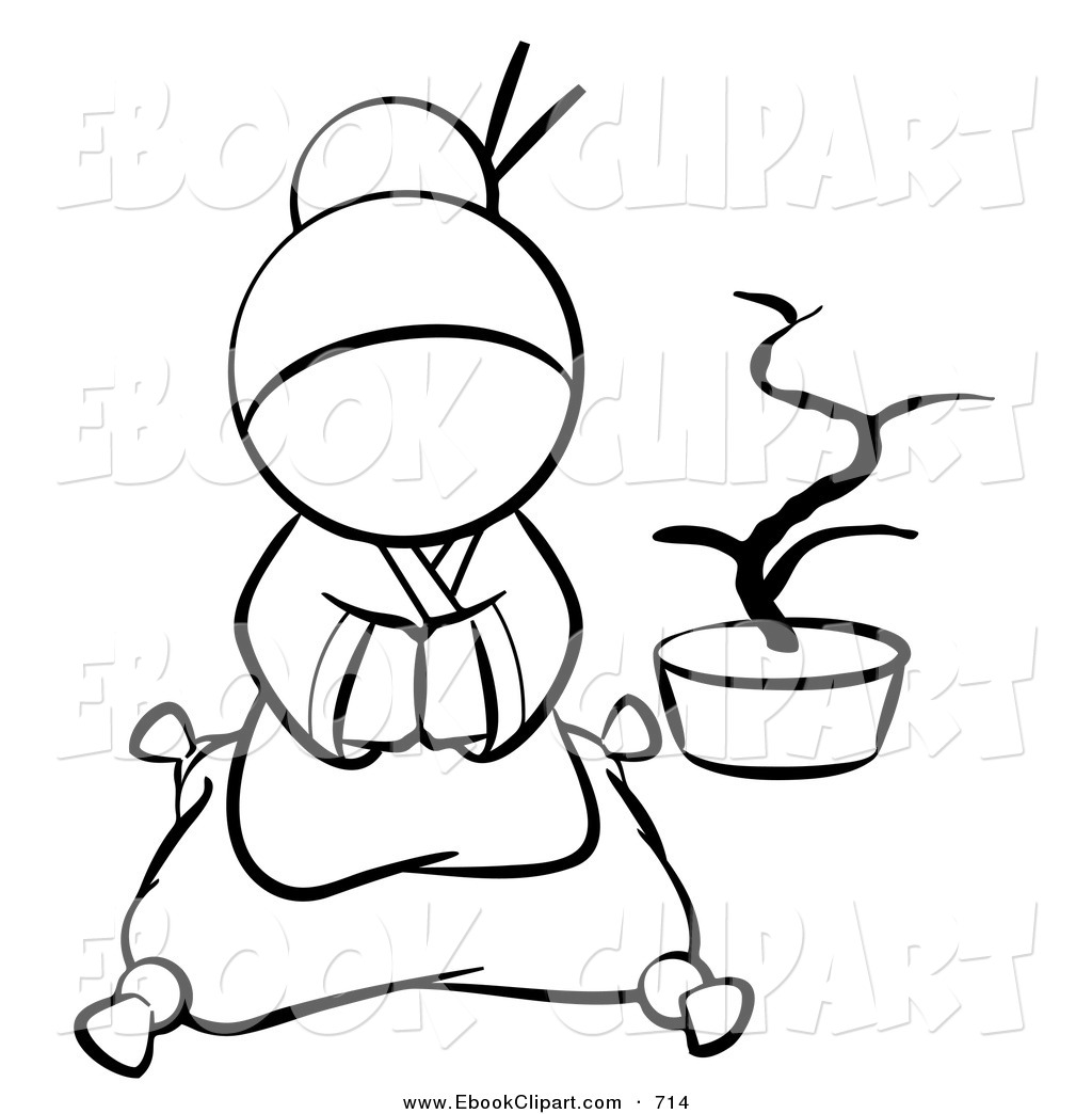 1024x1044 Vector Clip Art Of A Black And White Human Factor Japanese Geisha