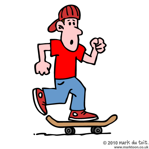 500x500 Skateboard Cartoon Clipart