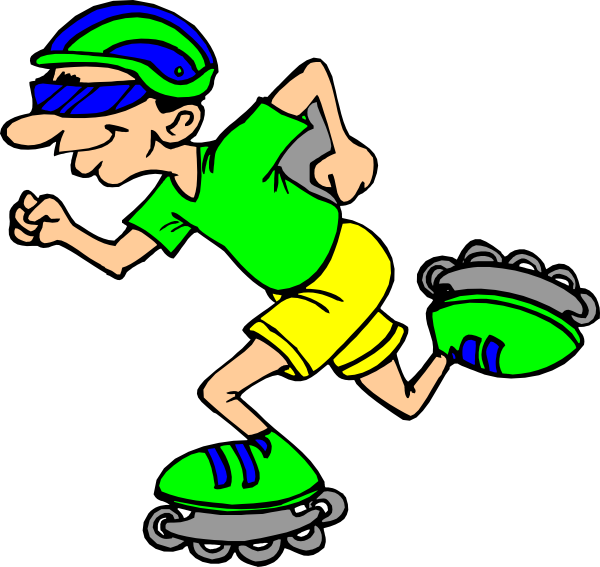 600x567 Roller Blading Clip Art