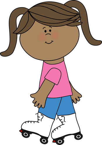 350x500 Roller Skating Clipart