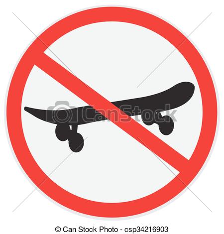 450x470 No Skateboard Clipart