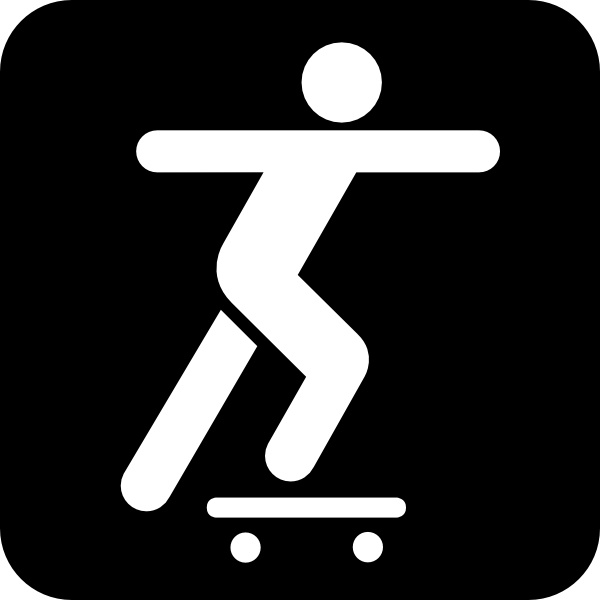 600x600 A Person Sliding On A Skate Board Clip Art Free Vector In Open