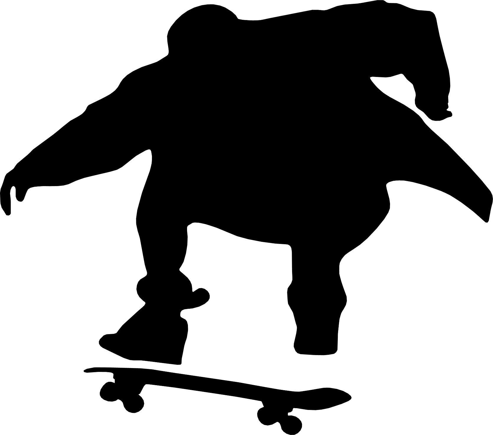 1671x1475 Silhouette Skateboard Clipart, Explore Pictures
