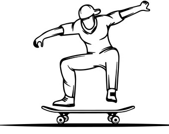 340x270 Skateboard Clipart Etsy
