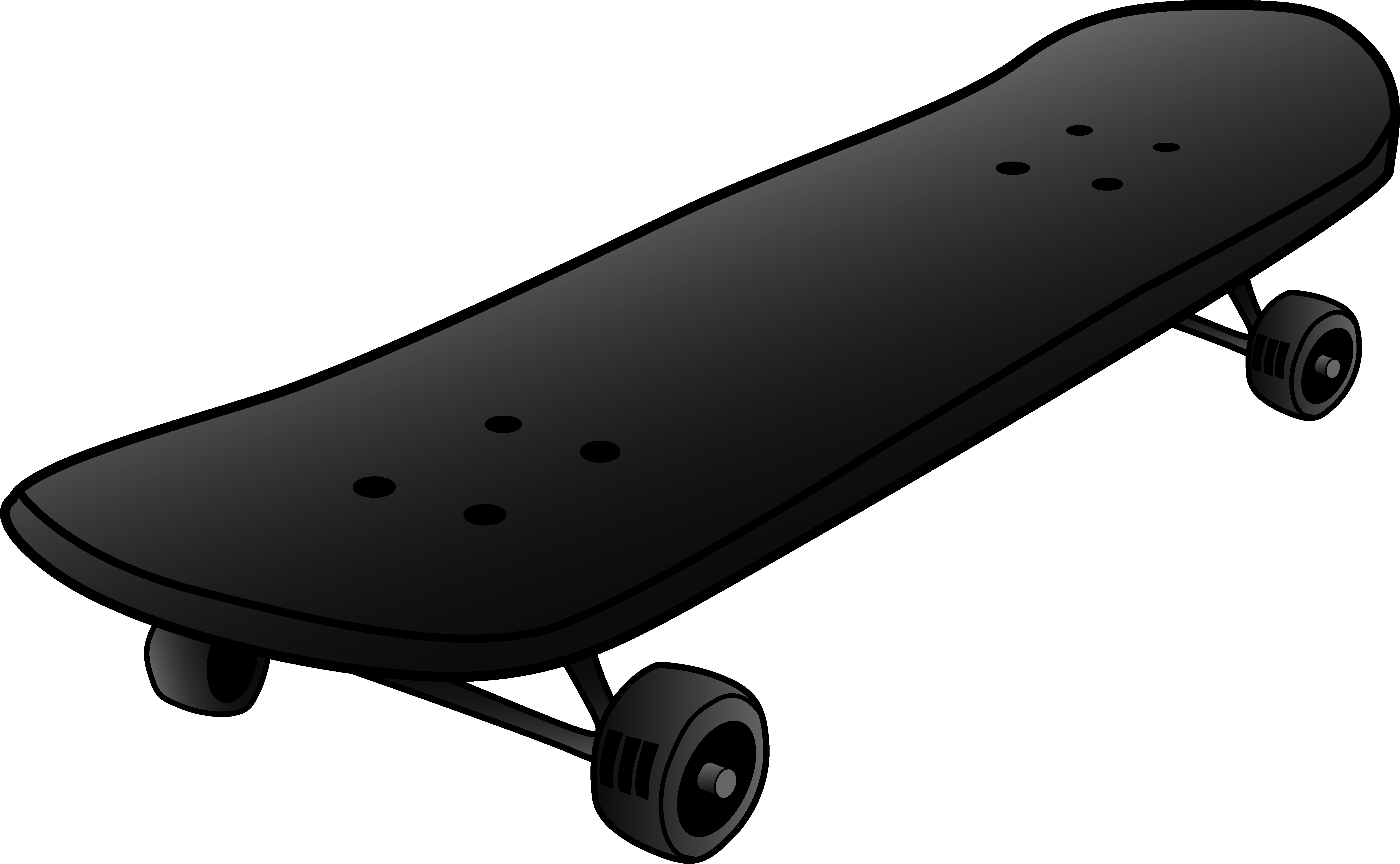 6371x3931 Black Skateboard Design