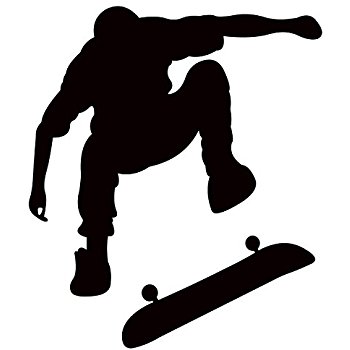 350x350 Skateboard Boy Wall Stickers Art Decals Decor(Add Custom Name