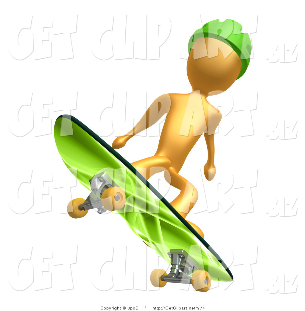 1024x1044 3d Clip Art Of A Golden Man In A Green Helmet, Catching Air While