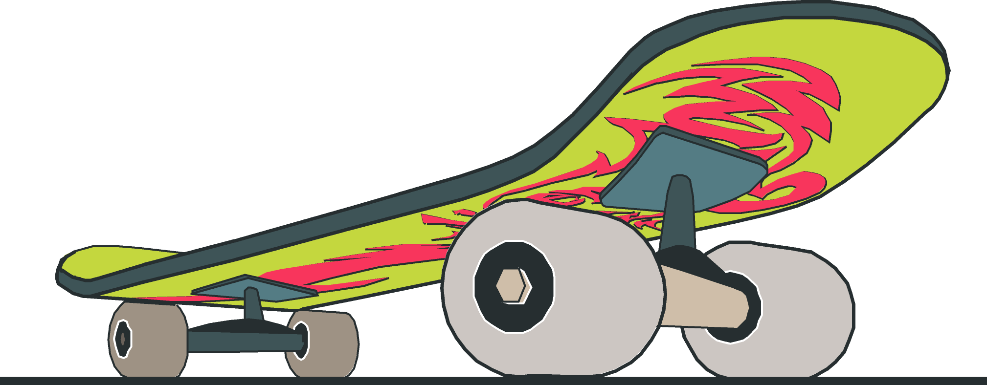 2018x788 Skateboard Clip Art