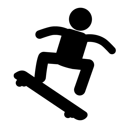 500x500 Skateboard Clipart Image Skateboarder Riding A Skateboard