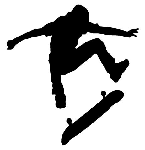462x480 Skateboarder Silhouette 5 Decal Sticker