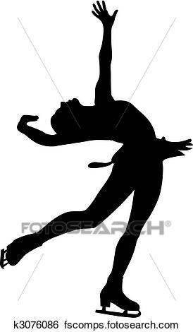 274x470 Clip Art Of Figure Skating K3076086