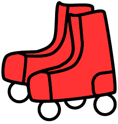 238x250 Roller Derby Rollerskates Retro Clip Art