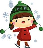 152x170 Ice Skating Clip Art