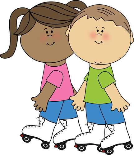 431x500 Kids Roller Skating Clip Art