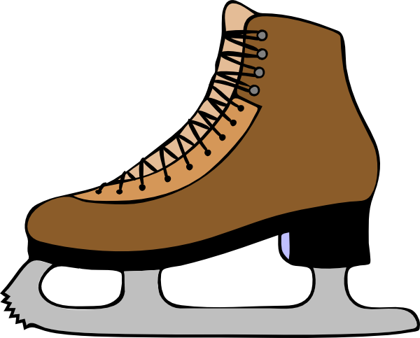600x483 Brown Skate Med Clip Art
