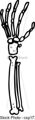 137x470 Skeleton Hand Clipart