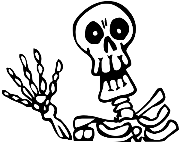 600x475 Skeleton Clip Art Skeleton Howdy.png
