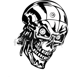 300x300 Royalty Free Side Metal Skull 368919 Vector Clip Art Image