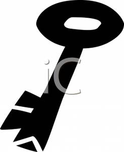 246x300 Art Image Black And White Skeleton Key