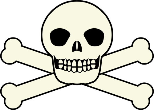 500x358 14125 Skull And Bones Clip Art Public Domain Vectors