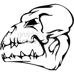 300x300 Royalty Free Animal Tattoo Skeleton 368934 Vector Clip Art Image
