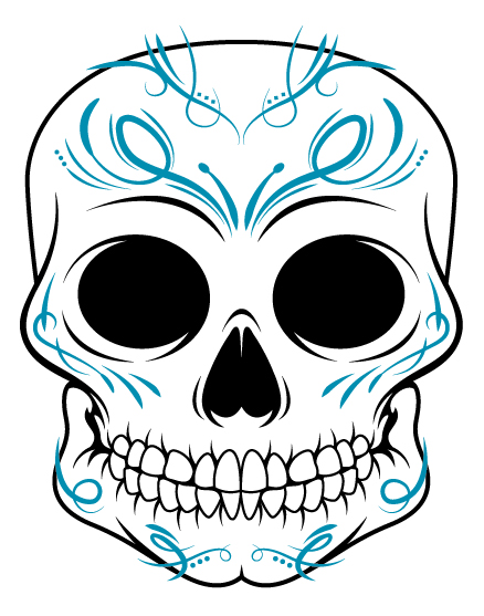 438x557 Skull Face Clipart