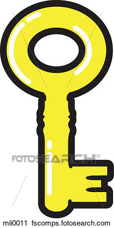 235x470 Clipart Of A Yellow Skeleton Key Mli0011