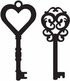 236x274 Heart Skeleton Key Clipart