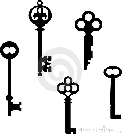 400x438 Drawn Key Skeleton Key