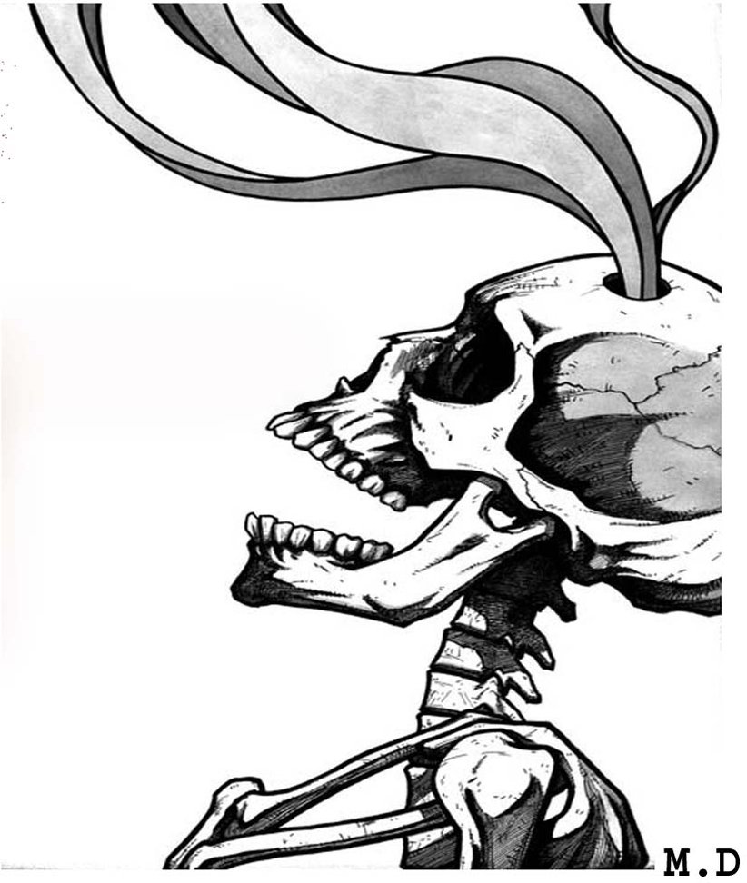 822x972 Skeleton Smoke By Deathbysex7