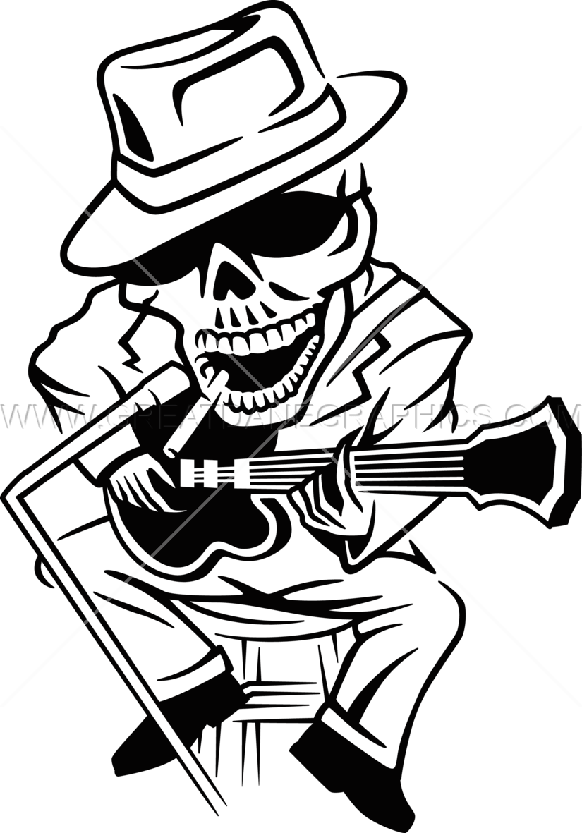 825x1181 Blues Skeleton Production Ready Artwork For T Shirt Printing