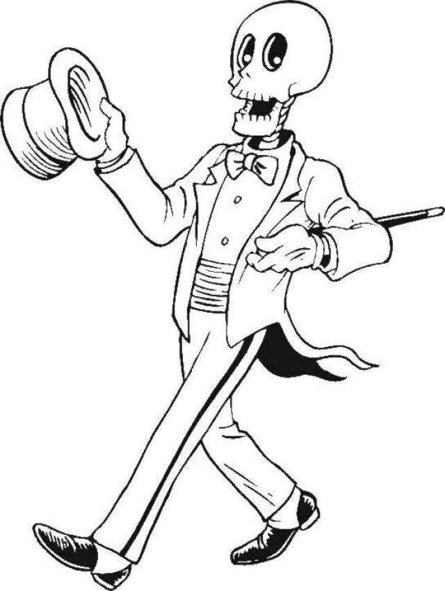 640x850 Skeleton Coloring Pages For Kids Many Interesting Cliparts