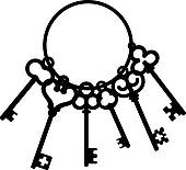 170x155 Clip Art Of Antique Skeleton Keys K12687136