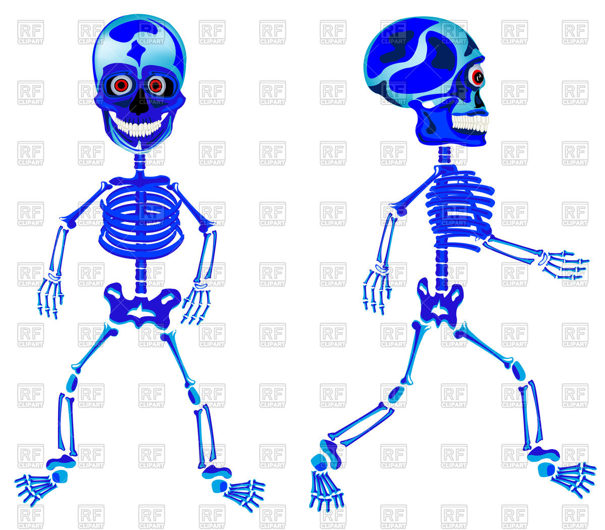 1200x1050 Two Walking Skeletons