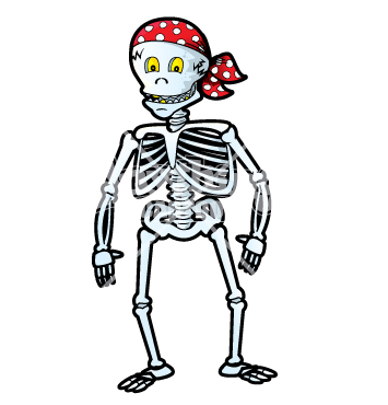 355x370 Cute Halloween Skeleton Clipart